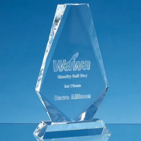 Optical Crystal Cropped Iceberg Award