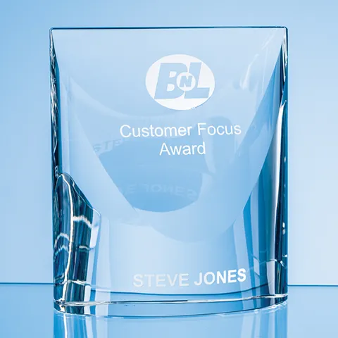 Optical Crystal Majestic Oval Column Award