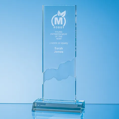 Optical Crystal Deep Etched mounted Rectangle