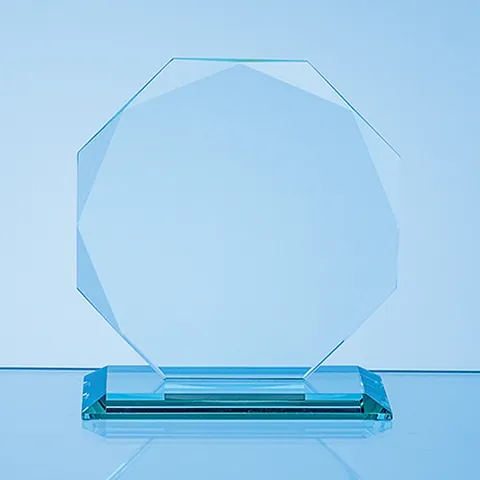 Jade Glass Facetted Octagon Award