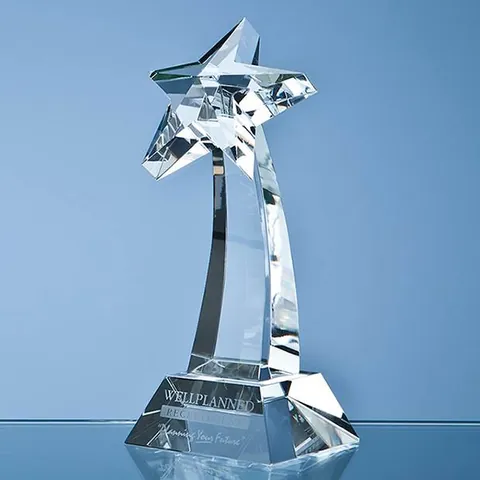 Optical Crystal Mounted Shooting Star Award