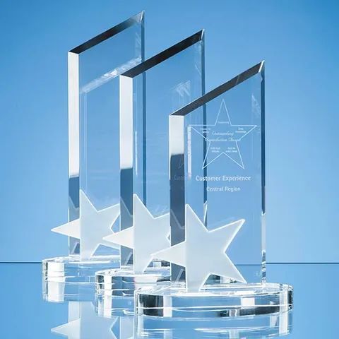 Optical Crystal Peak with Frosted Star Award