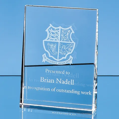 Optical Crystal Vertical Wedge Award